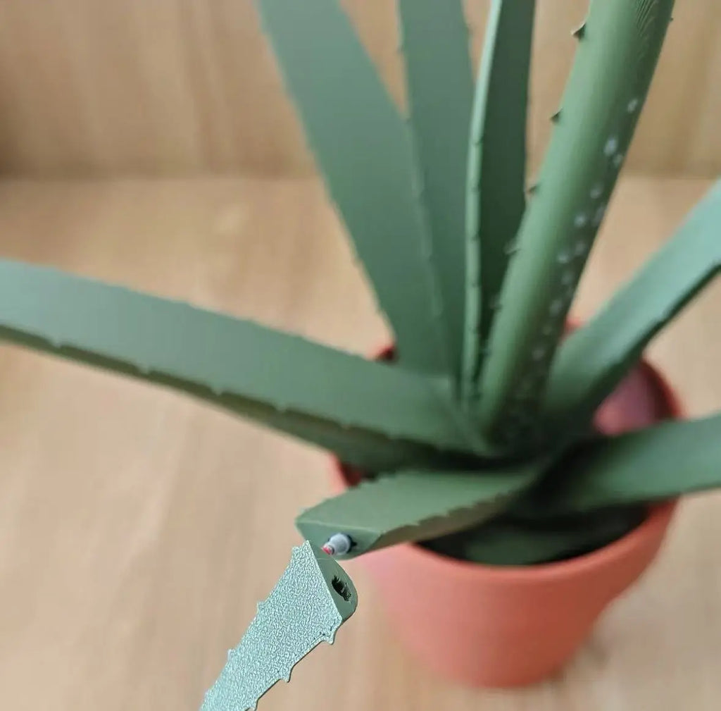 Simulated Aloe Vera Planter Ballpoint Pen with Magnetic Feature