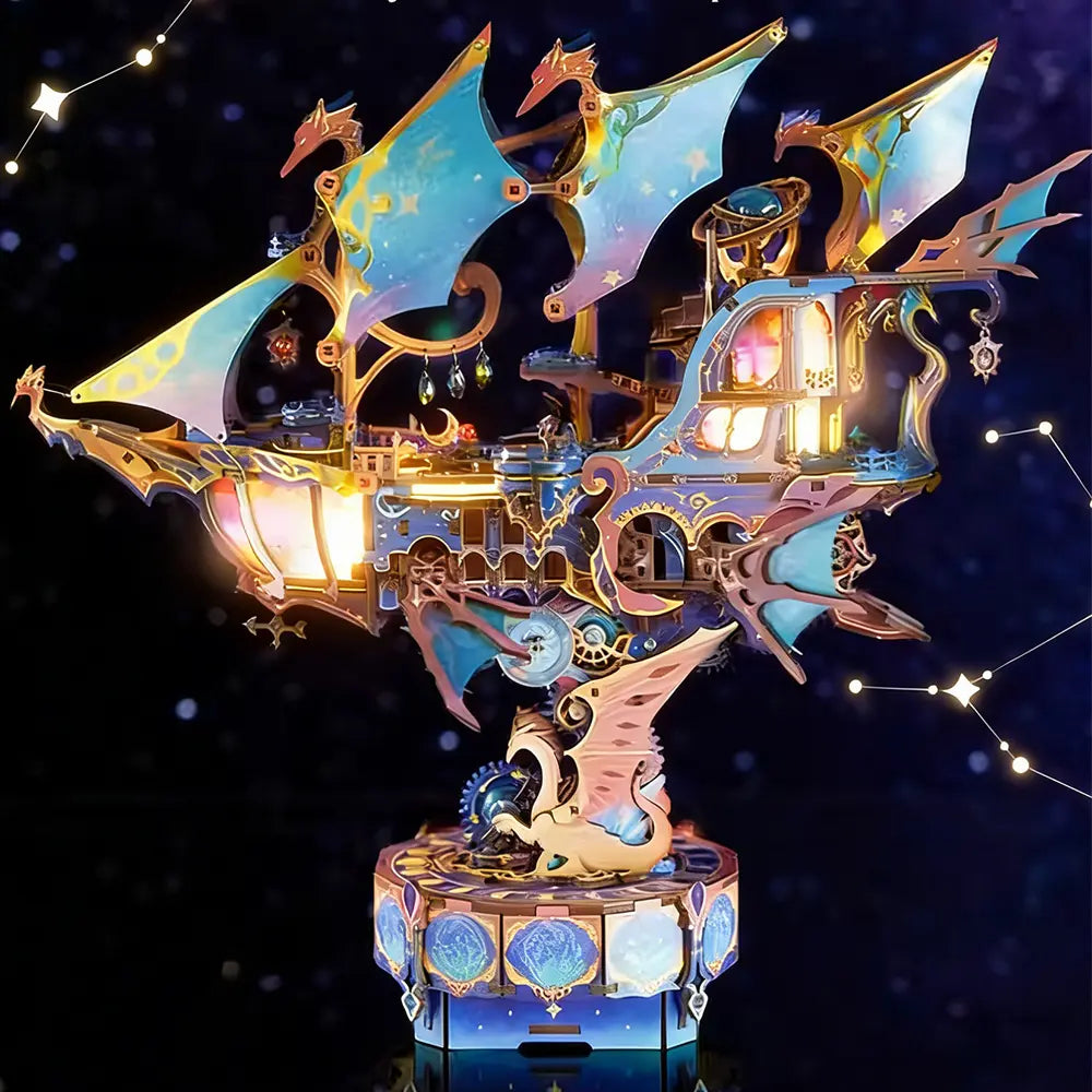 Star Trail Fantasy Boat Assembled Spacecraft Model Ornament