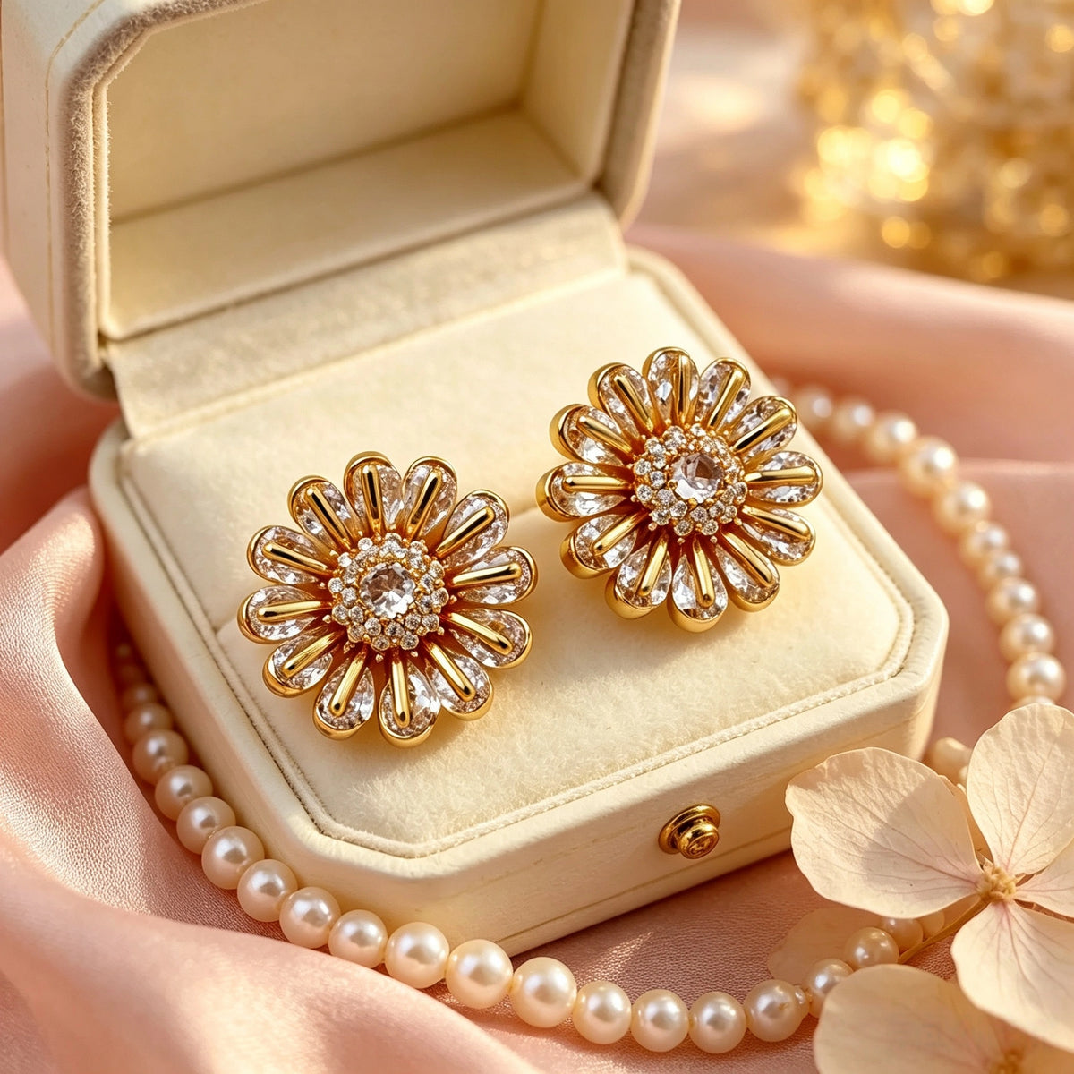 French Rose Quartz Sunflower Button Covers