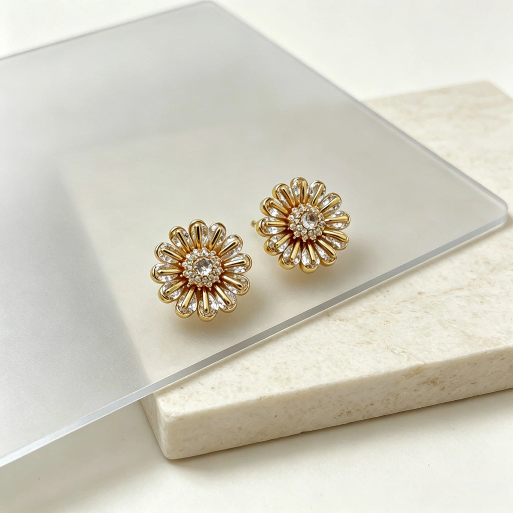 French Rose Quartz Sunflower Button Covers