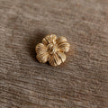 Vintage Gold Tone Metal Floral Cuff Button Covers
