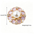 New Vintage Faux Enamel Floral Cuff Button Covers