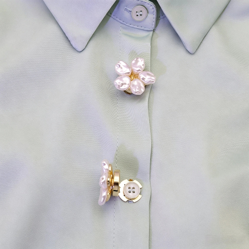 French Baroque Pearl Shirt Button Covers