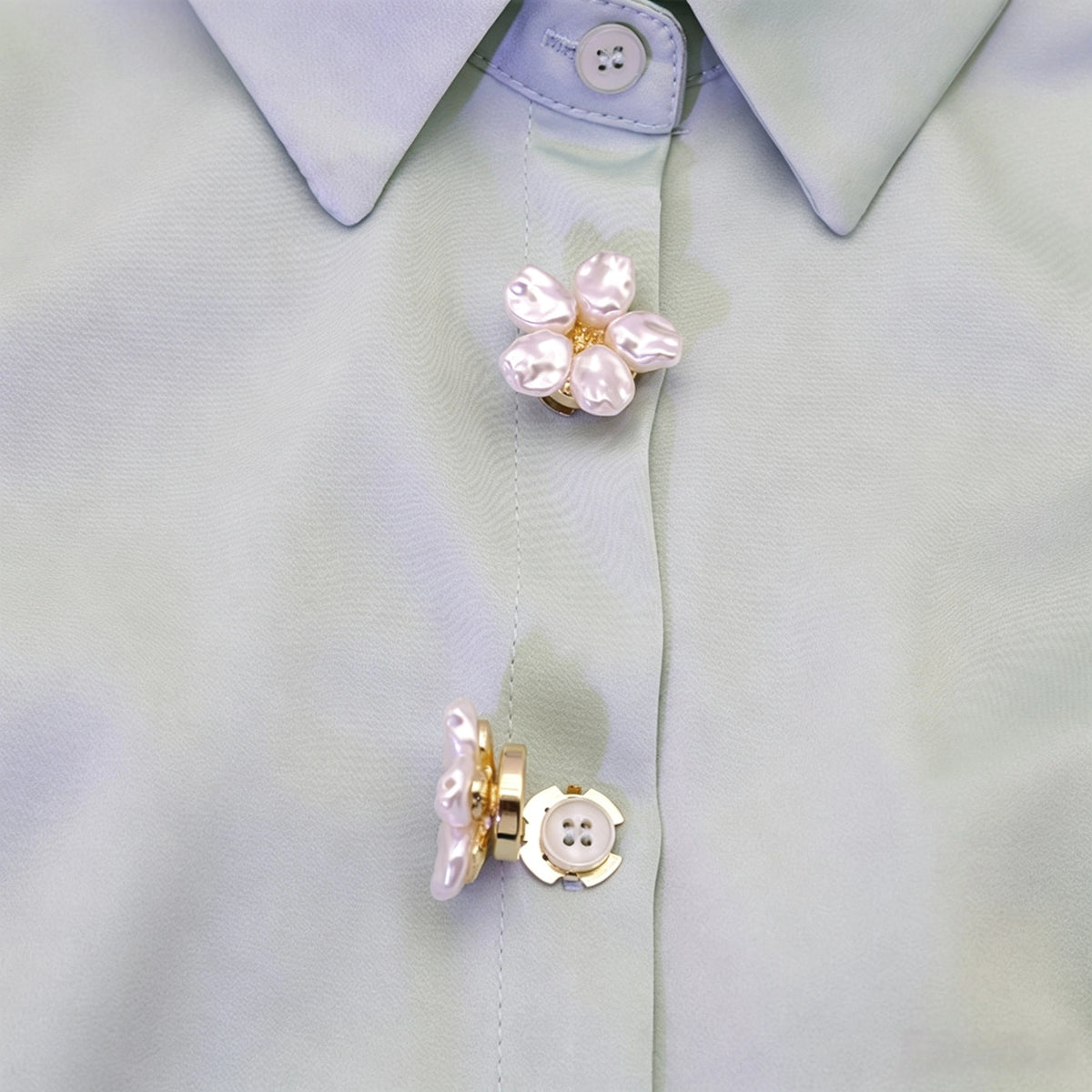 French Baroque Pearl Shirt Button Covers