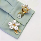 French Baroque Pearl Shirt Button Covers