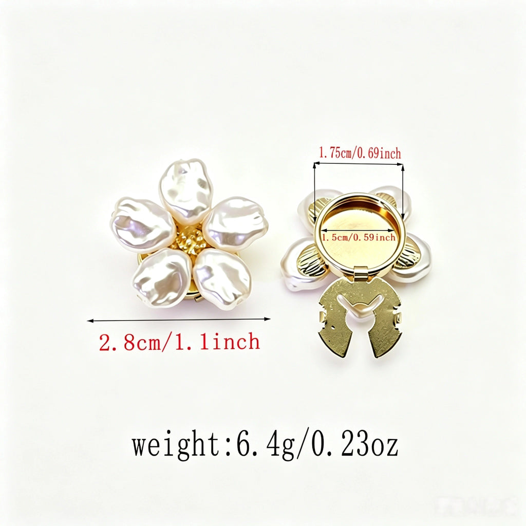 French Baroque Pearl Shirt Button Covers
