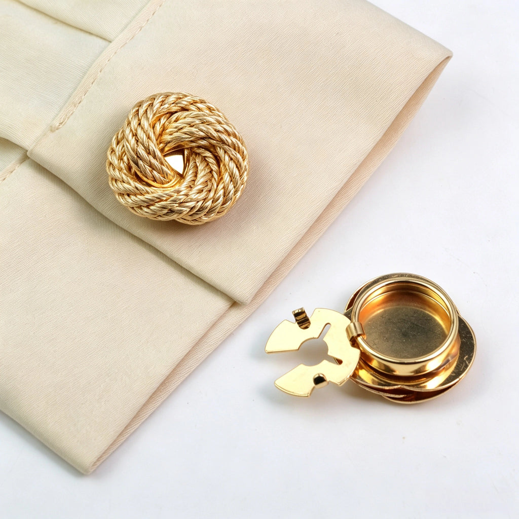 Stylish Alloy Crystal Cuff Button Covers