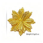 Vintage Gold Tone Sculpted Wheat Button Covers