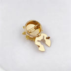 Vintage Gold Tone Sculpted Wheat Button Covers