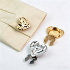 Stylish Metal Heart Shirt Button Covers