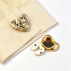 Stylish Metal Heart Shirt Button Covers