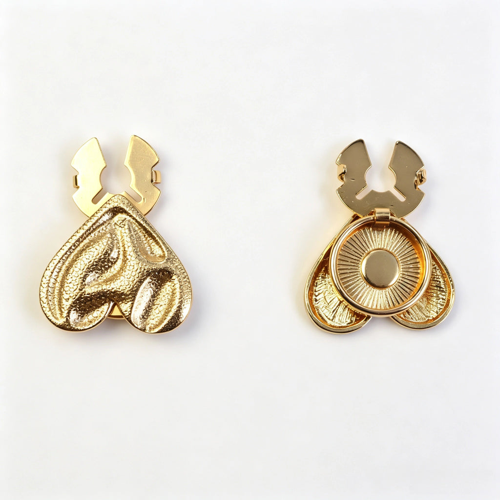 Stylish Metal Heart Shirt Button Covers