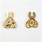 Stylish Metal Heart Shirt Button Covers