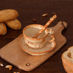 Handmade ceramic cup, Cat Kiln coffee cup