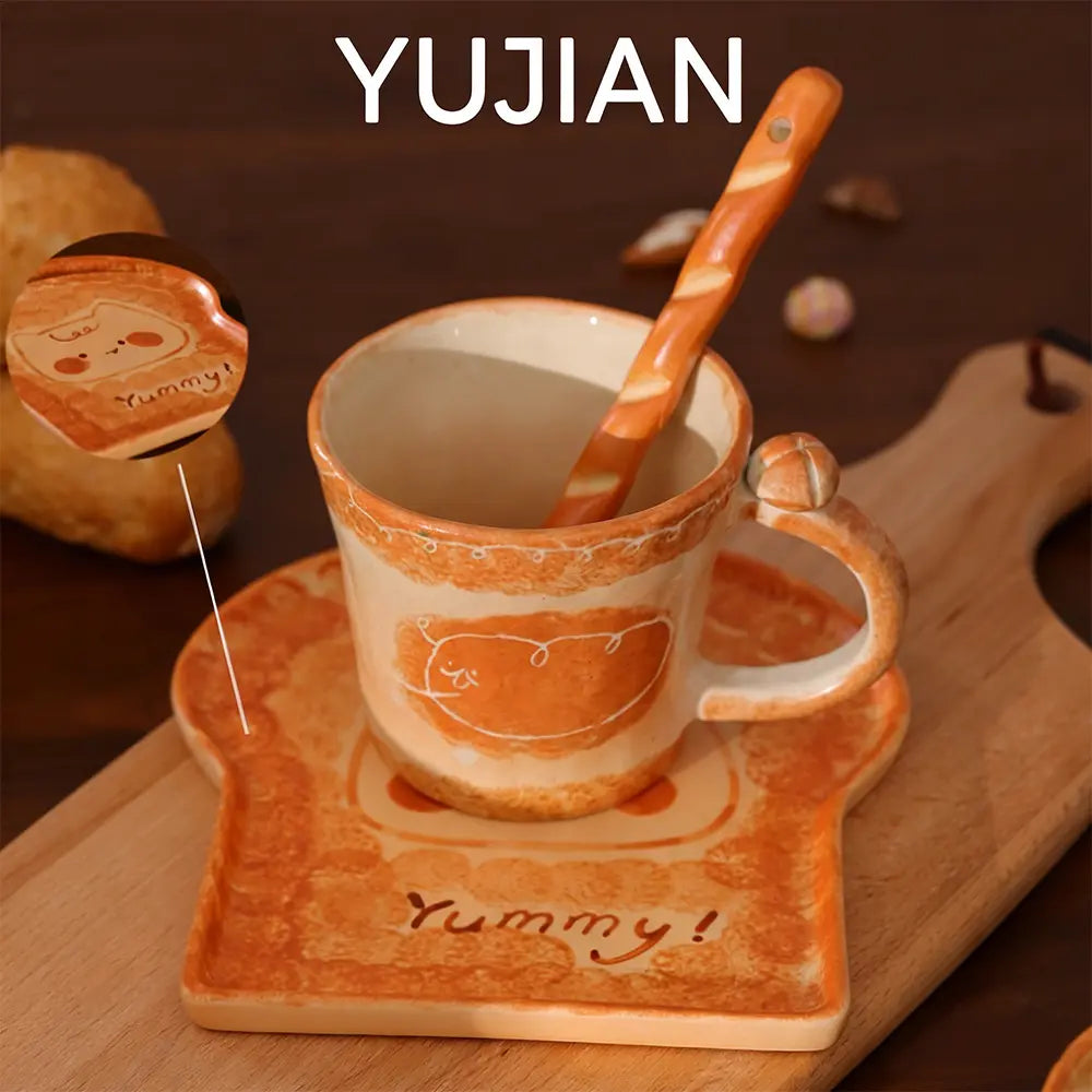 Handmade ceramic cup, Cat Kiln coffee cup