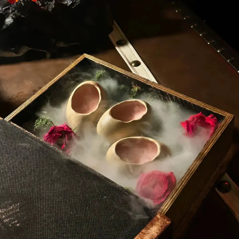 Creative Plating with Unique Ambience: Magic Book Shaped Flame Dinner Plate
