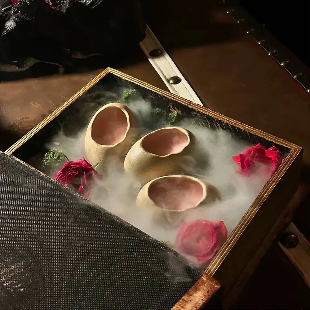 Creative Plating with Unique Ambience: Magic Book Shaped Flame Dinner Plate