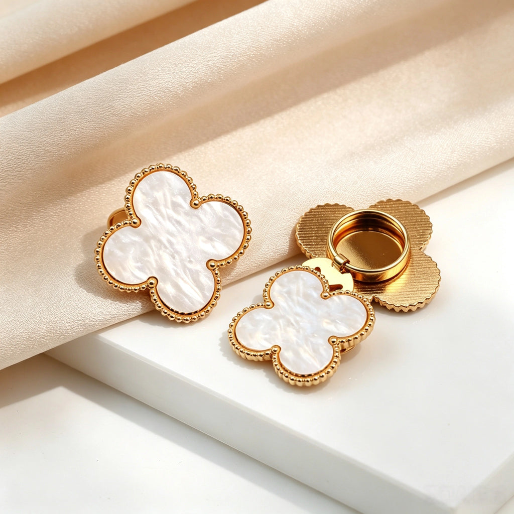 Stylish Irregular Metal Crystal Button Covers