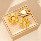 Sunflower Floral Cuff & Collar Button Covers