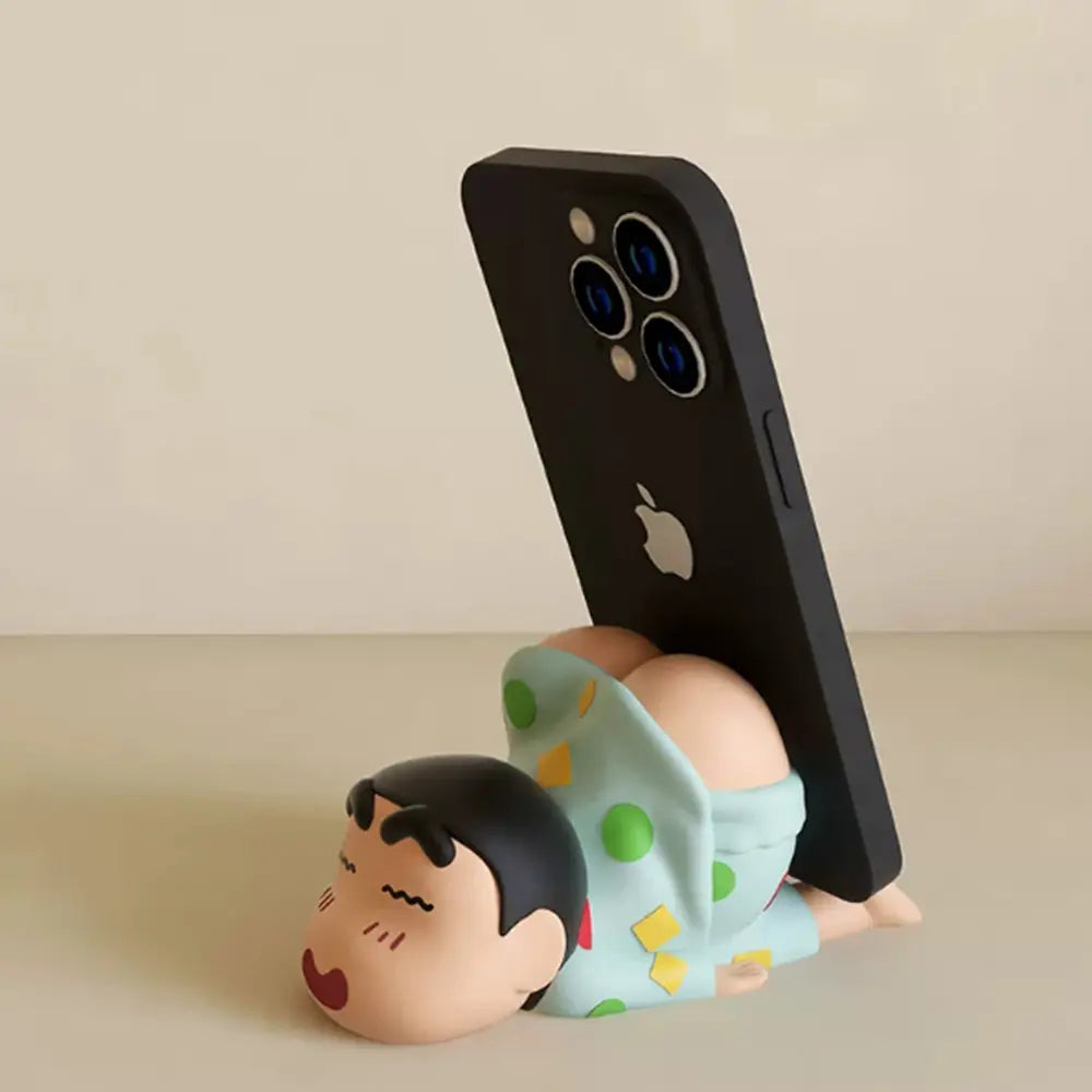 Adorable Crayon Shin-chan Desktop Phone Stand | Cute Hands-Free Lazy Holder