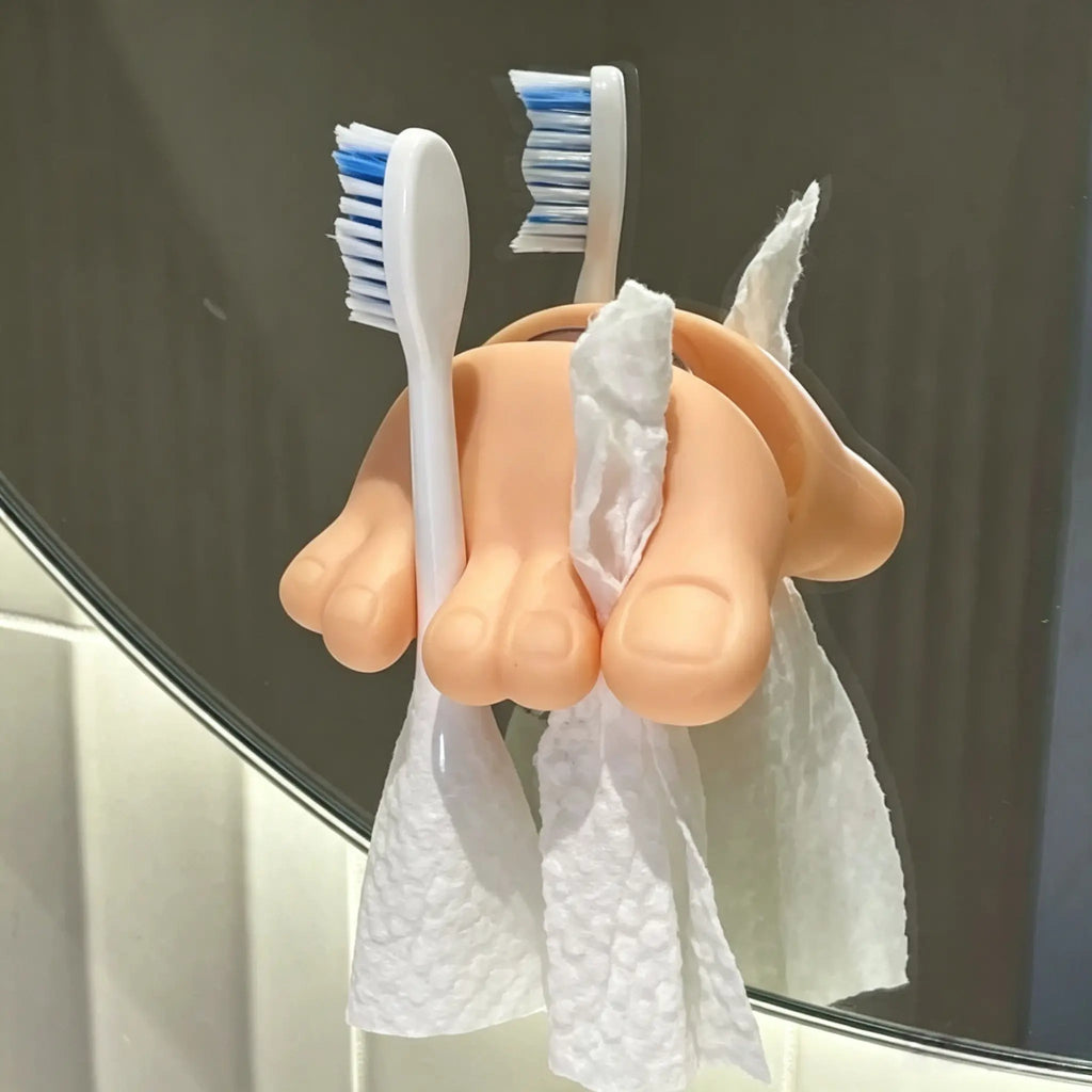 Cartoon Hand & Foot Shaped Bathroom Storage Hook