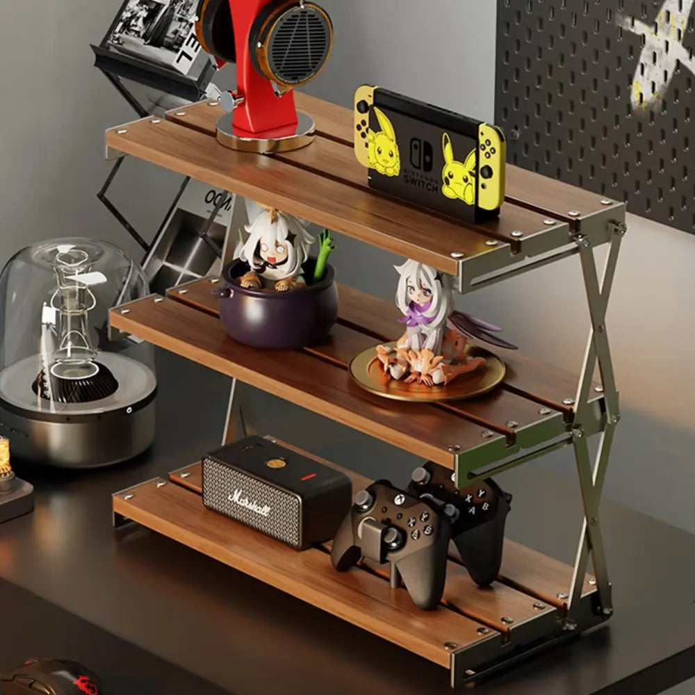 Storage shelf for table