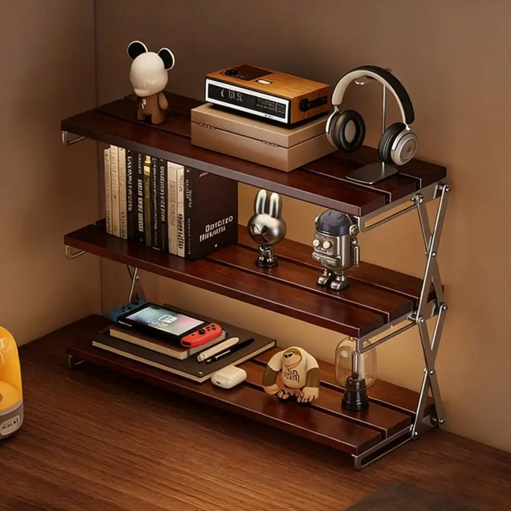 Storage shelf for table