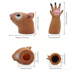 Funny Squirrel Finger Puppets Prank Toy for Keyboard