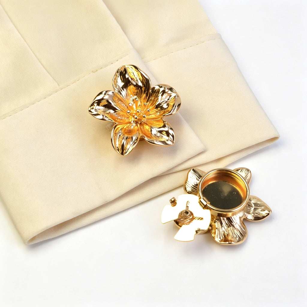 Stylish Pearl & Crystal Cuff Button Covers
