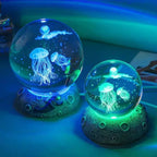 Creative glowing ocean jellyfish crystal ball