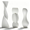 Creative Irregular Art Vase, Nordic Geometric White Ceramic Vase for Dried Flowers, Home Desktop Décor