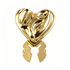 Stylish Metal Heart Shirt Button Covers