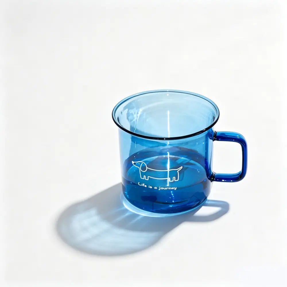 ins/Creative Ins Style Colored High Borosilicate Glass Mug, Original Minimalist Heat-resistant Coffee & Water Cup