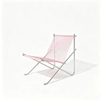 Nordic Minimalist Leisure Chair, Woven Rope Single Recliner with Stainless Steel Frame, Outdoor Balcony Furniture