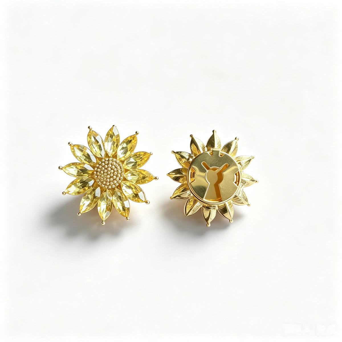 Sunflower Floral Cuff & Collar Button Covers