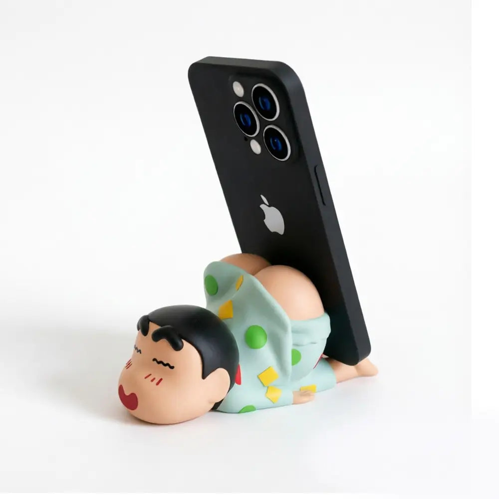 Adorable Crayon Shin-chan Desktop Phone Stand | Cute Hands-Free Lazy Holder