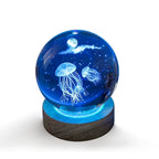 Creative glowing ocean jellyfish crystal ball